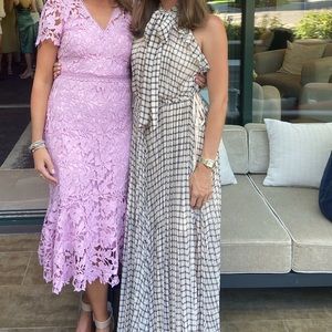 Self Portrait Neck Tie Maxi Dress